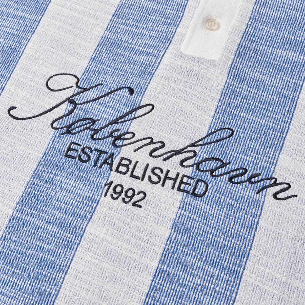 FCK x Les Deux Jersey Jacquard Polo Blå/hvid - Image 3