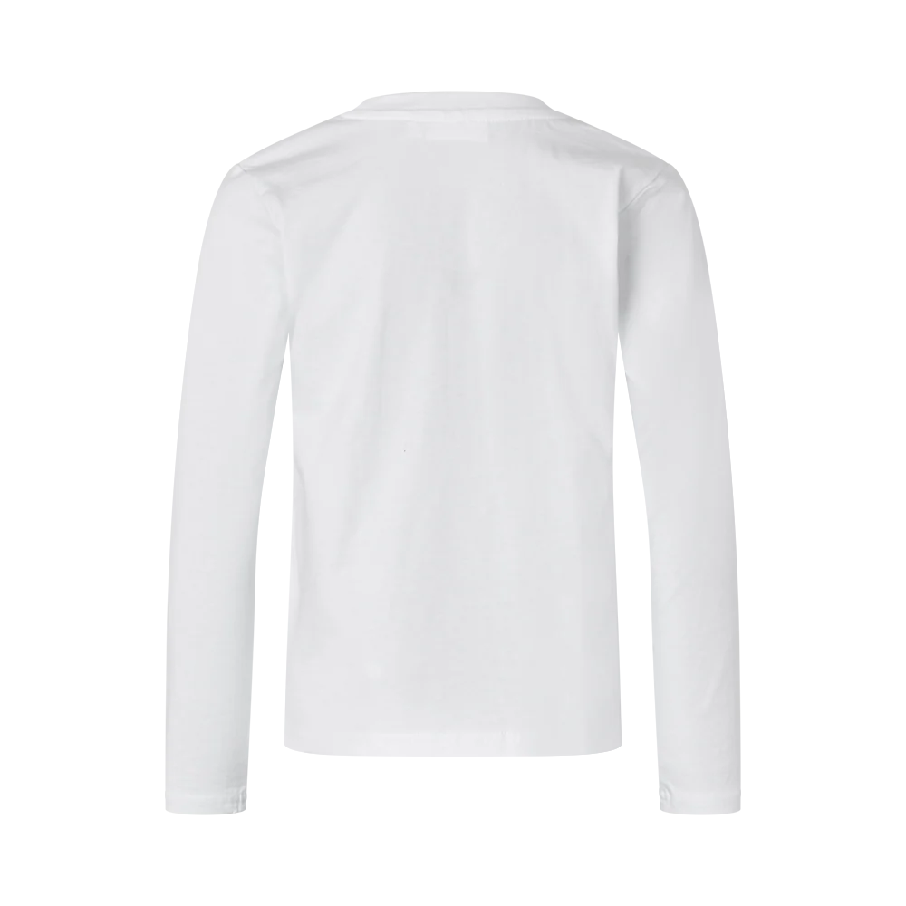 Langærmet T-shirt Classics Logo Barn Hvid - Image 2